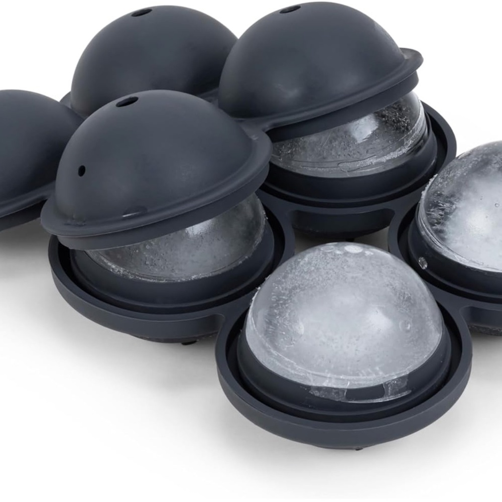 NEW W&P Peak Silicone Sphere Ice Mold w/ Cover - Charcoal
